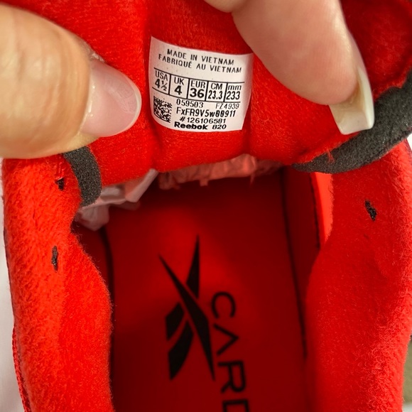 Reebok Cardi B Club C Junior Instinct Red Sneakers - Picture 15 of 16